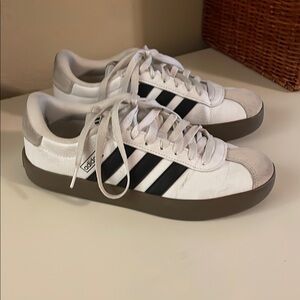 Adidas White and Black Classic Sneakers